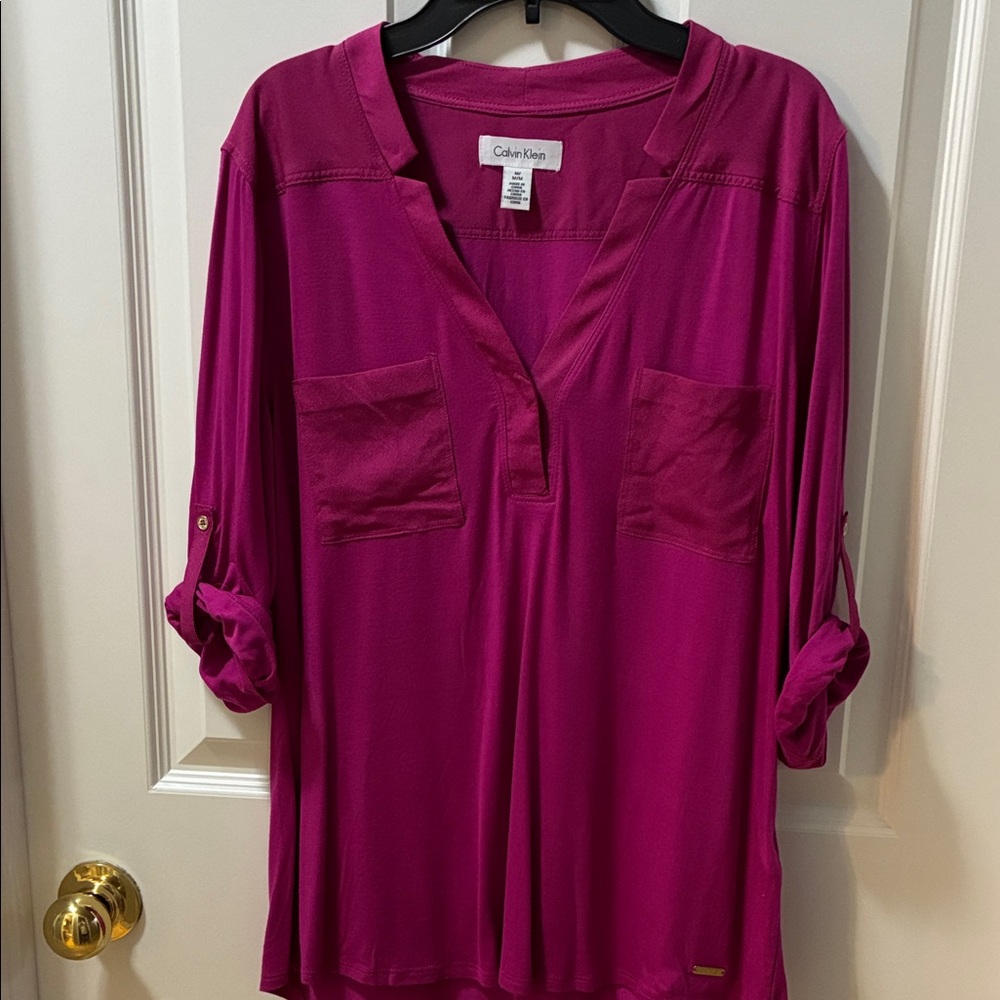 Calvin Klein Women's Fuchsia Blouse